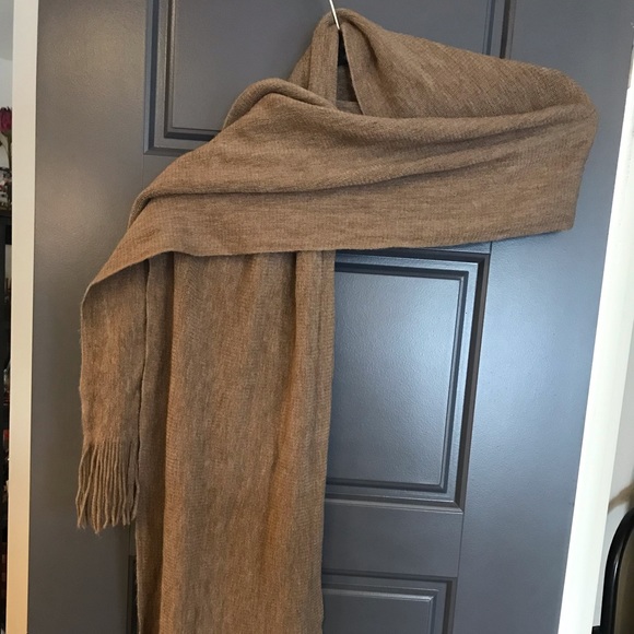 Merona Tan Scarf with Fringe - Picture 6 of 9